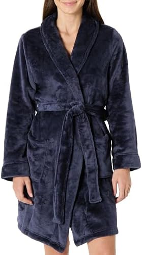 ladies dressing gowns with buttons Ladies Slenderella Waffle Button Dressing Gown HC4327 Blue Small at Amazon  Women's Clothing store