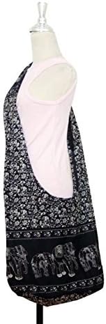 3 Pcs.hippie Elephant Sling Crossbody Bag Purse Thai Top Zip Handmade New Color Black