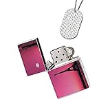 New Vibe Silver Flip Top Lighter - Eiffel Tower