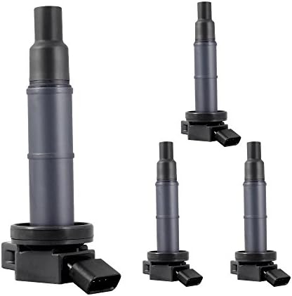 4 Ignition Coils Pack Original Replacement for Toyota Camry Corolla RAV4 Solara Matrix Highlander Lexus HS250h Pontiac Scion Fit UF333 C1330 (NOT Fit 2009 Toyota Corolla),Pack of 4,LEPPEIN