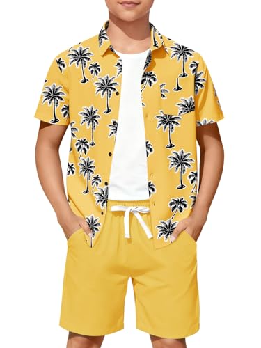 Haloumoning Boys Hawaiian Outfit Set