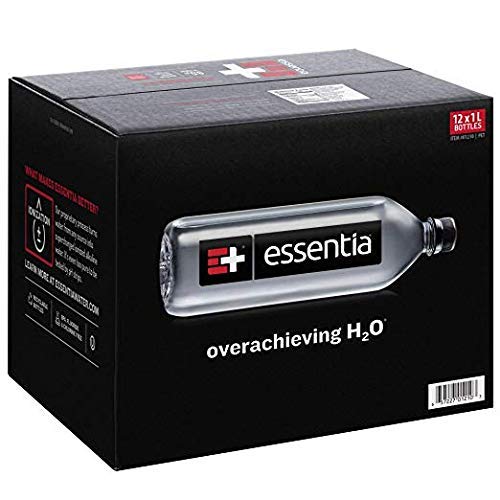 Essentia Water; Twenty Four (24) 1-Liter Bottles; Ionized Alkaline Bottled Water; Electrolytes for Taste; Better Rehydration; pH 9.5 or Higher; Pure Drinking Water; For the Doers, the Overachievers