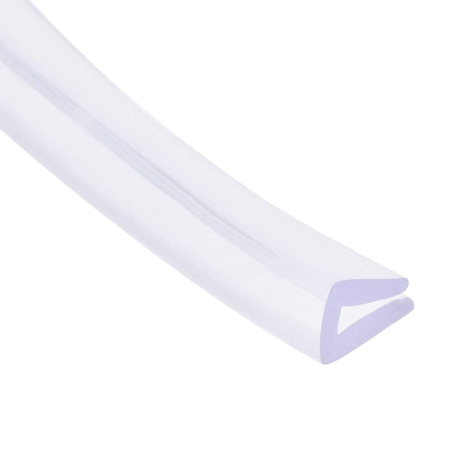 TOP-VIGOR Trim Seal, Transparent PVC U-Seal Channel Edge Protector Sheet, Fits 3-5mm Edge 3Meters/9.84Ft Length, 0.28 Height U Channel Edging