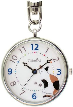 Amazon キュートなネコのキーホルダーウォッチ キーチェーンウォッチ ミケ 三毛猫 N030a A 懐中時計 腕時計 通販