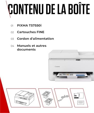 PIXMA TS7550i Imprimante Photo Jet d'encre Multifonction WiFi