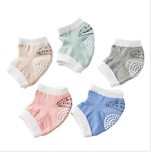 ECHERY 5pcs Crawling Baby Kneepads Anti-slip Knee Protector Unisex Baby Toddlers Elbow Knee pads For 0-3 years