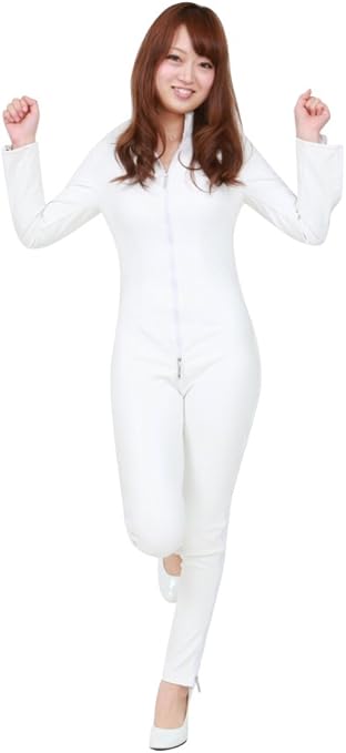 White leather jumpsuit Clearance