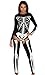 Forplay Bad To The Bone Bodysuit With Screenprint and Legwarmers, Black, Large/X-Large