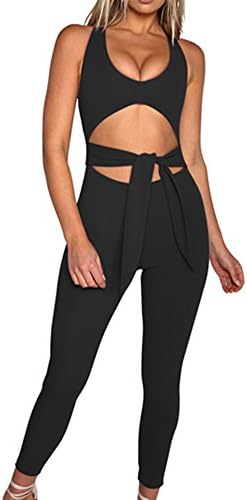 Wuxh Women's Sexy One Piece See Through Bodycon Clubwear Party Romper Jumpsuit (Medium, Black3)