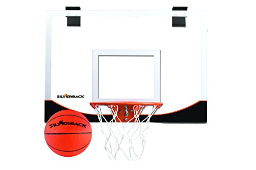 Silverback 23" Over the Door Mini Basketball Hoop Set with Shatterproof Backboard Perfect for Home or Office