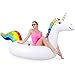 OlarHike Rainbow Unicorn Pool Floats, Giant Inflatable Blow Up Pool Float for Adults & Kids with Cup Holder, Ride-On Pool Raft for Ocean, Lake, Pool or Beach