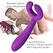 Silicone Double Head Vibrator- 3 in 1 Vibrating, Vagina and Clitoris Stimulation Massager, Anal Plug Prostate Stimulator with 7 Frequency Masturbation Sex Toys for Women Couples and Lesbian