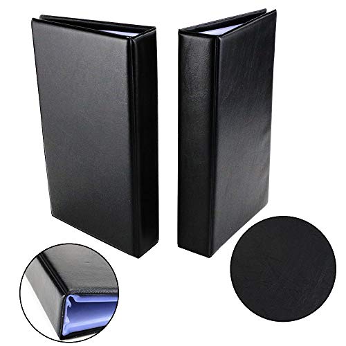 Neworkg 2 Pack Business Card Book Holder, Hold 600 Cards, Black Professional Office Journal Name Card Holders, Business Large Capacity Credit Card Organizer - Thumbnail 4