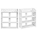 Finether 4-Tier Baroque Style Display Shoe Rack Shelving Units Modular Wood Plastic Composite, Shoe Shelf Storage Shelving Organizer for Home, Decorative Shelves, Magazine Storage, White