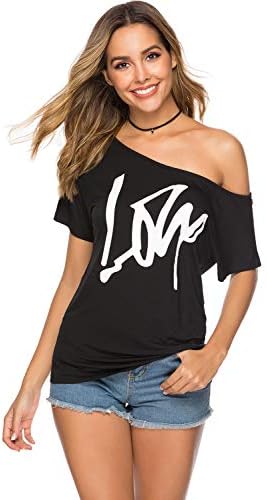 Women Casual Off Shoulder Tops Short Sleeve T Shirts Lose Sexy Tank Tops Blouses