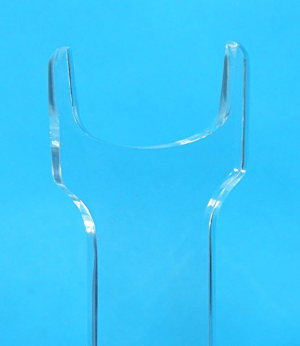 Easels by Amron Rifle, Long Gun Wide Top Display Stand, for Displays and Shows, Clear Acrylic, Sold AS Single Units for Mixing Sizes. (Usually Pick 2) (6 inch)