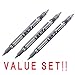 Tombow Fudenosuke Brush Pen Twin Tip, Black & Gray, 3-PackValue set