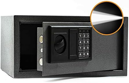 Sdstone Safe Box with Induction Light,Electronic Digital Securit Safe Steel， for Home Office Hotel BusinessGun Passport Cash,0.4 Cubic Feet