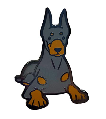 Dark Spark Decals Doberman Pinscher Dog 1.75" Enamel Pin for Dog Lovers at Amazon