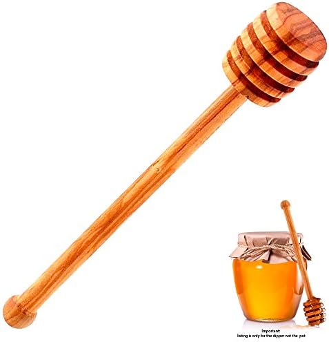 Eddingtons Italian Olive Wood Honey Dipper 6" Stick Spoon Dip Drizzler Server !!