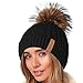 FURTALK Winter Knit Beanie Hats for Women Warm Fur Bobble Pom Pom Hat