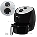 NutriChef Air Fryer Large Convection Oven Qt Capacity Stainless Steel Basket Electric Multi Cooker-1300 Watt High Power Oilless Kitchen Hot Toaster Cooker-3L Non Stick Teflon Fry, 3.7 quart, Black
