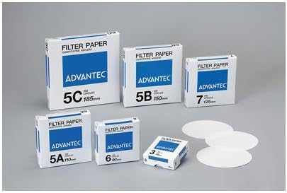 Advantec MFSN067.0CM Qualitative Ashless Filter Paper, No. 6, 0.20 mm Thickness (Pack of 100)