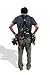 Gatorback Pro-Comfort Back Support Belt Black w/White Stitching. 1250 Duratek Nylon Belt with Molded Air Channel Padding, Carrying Handles and Suspender Loops. Contractor Pro (Small 28-32 Inch Waist)