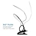 AMIR Upgraded Clip on Book Light, Eye Care Reading Light, Stepless Adjustable Brightness & 3-Mode Light Color Switchable with Flexible Arm, for Headboard, Desk, Bedstead (Black)