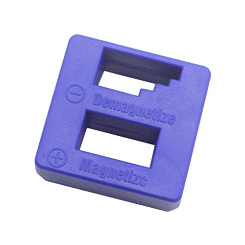 KingWo Magnetizer Demagnetizer Tool Screwdriver Magnetic Pick Up Tool Screwdriver (Blue)