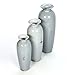 Hosley Set of 3 Ceramic Vases - Your Choice of Colors - 12 inch, 10 inch, 8 inch (Blue)
