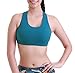 QUEENIEKE Women's Medium Support Strappy Back Energy Sport Bra Cotton Feel Size L Color Teal