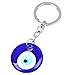 Blue Evil Eye (Nazar) Owl Key Ring Blessing Protection Religious Charm Birthday Blessing Congratulatory Gift (Blue)
