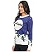 Tipsy Elves Women's Ugly Christmas Sweater - Runaway Sleigh Sweater Blue