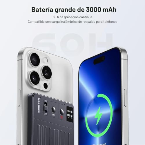 AI Voice Recorder 64GB Memory, AI Voice Recorder Free Transcription and Chatgpt Summary, Support for Real Time Translation in 121 Languages, Support for App and Networks, Wireless Charging