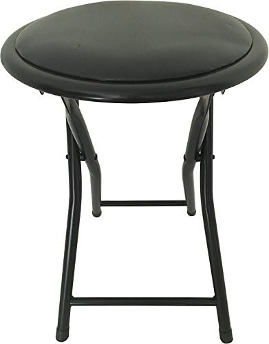 Ethels Home Goods Softly Cushioned Padded Handy Folding Stool - Light &amp; Compact Tough Steel Frame Soft polyester Filling - Ideal for Giving You Quick Seating Anywhere