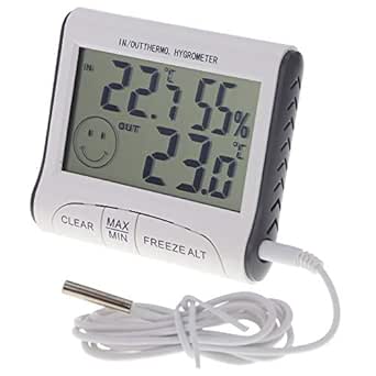Higrómetro de termómetro de bodega digital con función de ...
