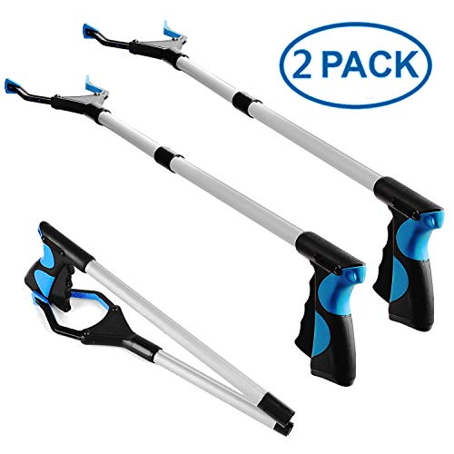 Adusa Reacher Grabber Pick up Tool,32" Foldable Lightweight Long Duty Mobility Aid, Grabber Tool for Elderly,Claw Trash Garbage Picker - 2 Pack - Thumbnail 7