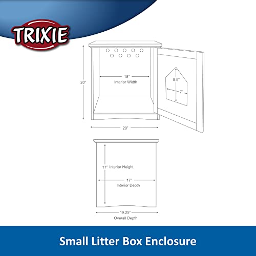 TRIXIE Litter Box Enclosure, Hidden Kitty Litter Box Furniture