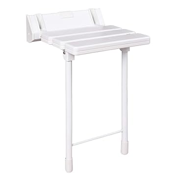 Ymxljf Ymxlfrutschfester Duschstuhl Klappstuhl Wandhalterung Verstellbare Halterung Badezimmerbank Farbe Weiss Amazon De Kuche Haushalt