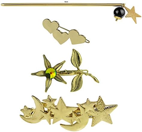 Women Hair Jewelry Accessories Pink Hairpin Hair Clips Barrettes Set Beauty Tools Valentine's Day Gift (4pcs)