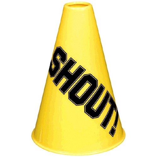 Amscan Plastic Megaphones Sports Party Noisemakers Favours, Yellow, 8