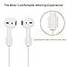 Yunc Airpods Strap,Airpods Accessories,Airpods Ear Hooks, TPE Sport Secure Anti-Lost Strap Wire Cable Connector Holder for Airpods Wireless Bluetooth Earphones,4 Pack Inch Neck Strap, Black 4336727401