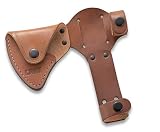 CRKT Woods Chogan Tomahawk Sheath: Full Grained Leather, Multiple Snaps, Belt Loops for Secure Carry of T-Hawk, for Use with CRKT 2730 D2730