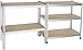 Amazon Basics Medium Duty Storage Shelving Double Post Press Board 5 Tier Shelf, Aluminum, 36 x 18 x 72