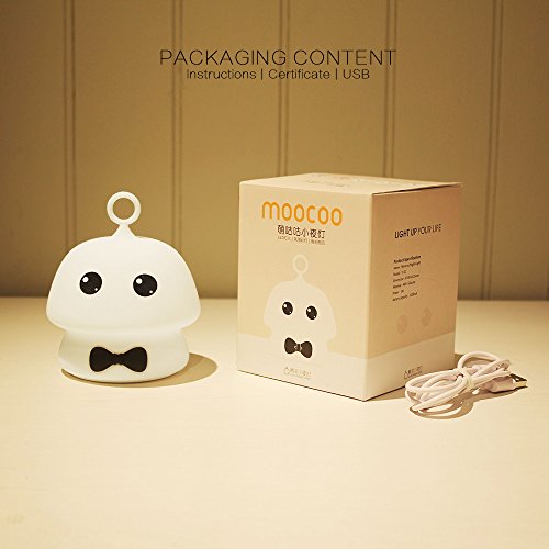 Rumas Cartoon Mini LED Night Light with Ring - Portabal USB Eye-Care Baby Nursery Lamp - 7 Coloring Beside Lamp (C)