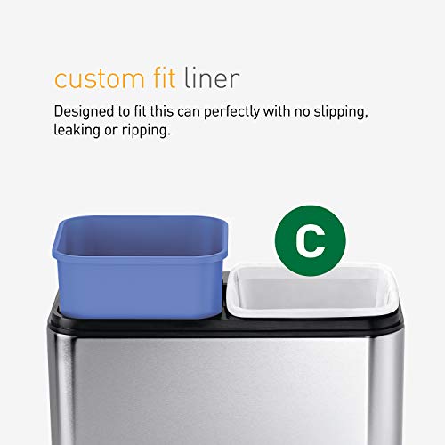 simplehuman Trash Can, 20 Liter Dual, Brushed Pricepulse