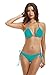 zeraca Women's Tie Side Bottom Triangle Bikini Swimsuits