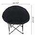 Yescom Oversize Folding Moon Chair Saucer Padded Comfort Lounge Bedroom Garden Furniture Black Seat
