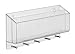 mDesign Wall Mount Plastic Divided Mail Organizer Storage Basket - 2 Sections, 5 Metal Peg Hooks - for Entryway, Mudroom, Hallway, Kitchen, Office - Holds Letters, Magazines, Coats, Keys - Clear